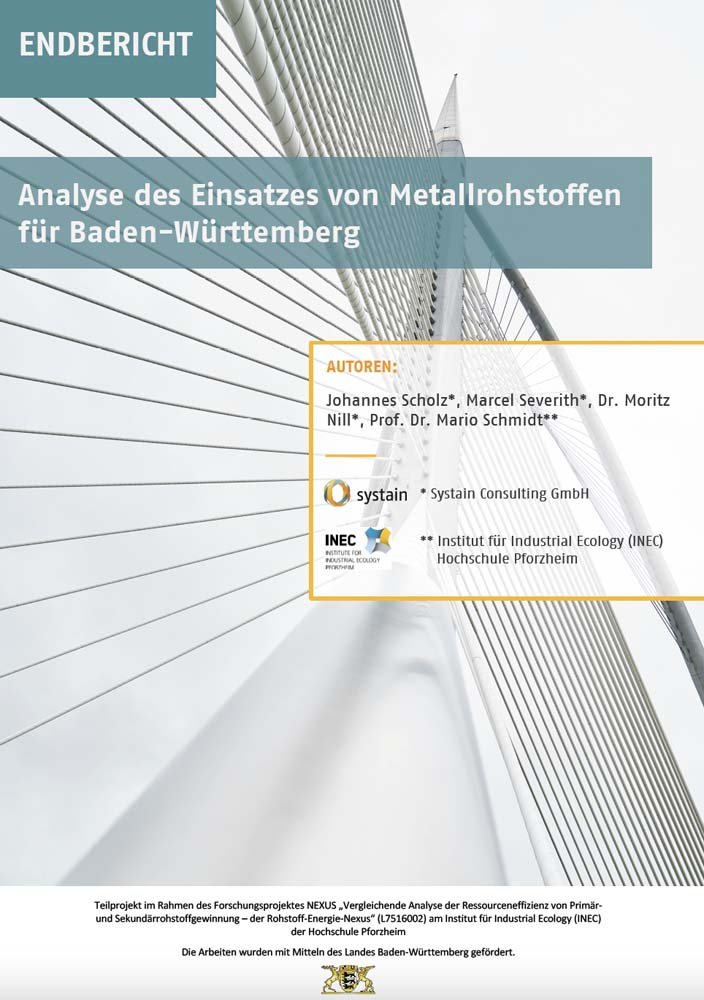 Einsatz von Metallrohstoffen in Baden-Württemberg