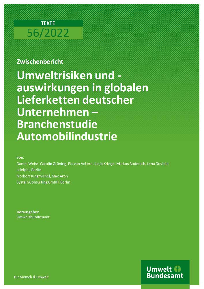 Automobilstudie Umweltauswirkungen in globalen Lieferketten