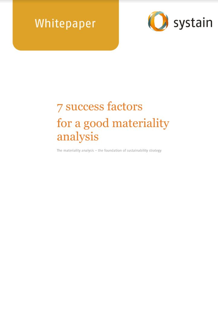 Cover of whitepaper on materiality analysis