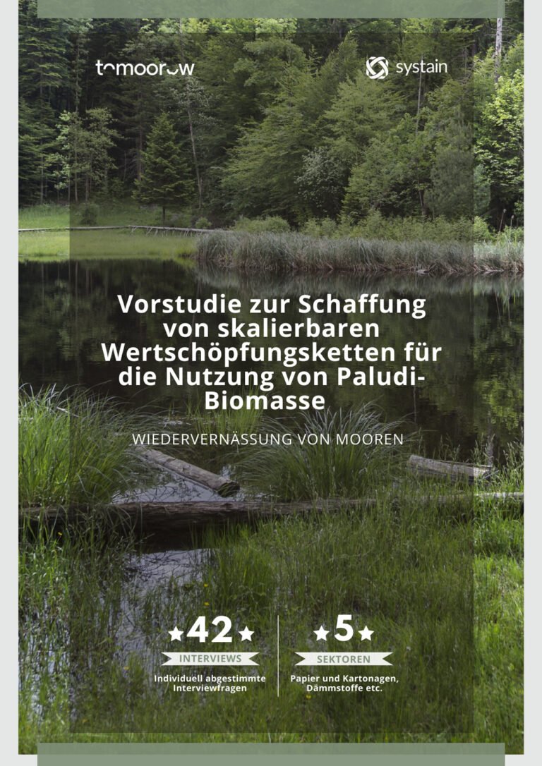 Wiedervernässung von Mooren: Wertschöpfungsketten für die Nutzung von Paludi-Biomasse