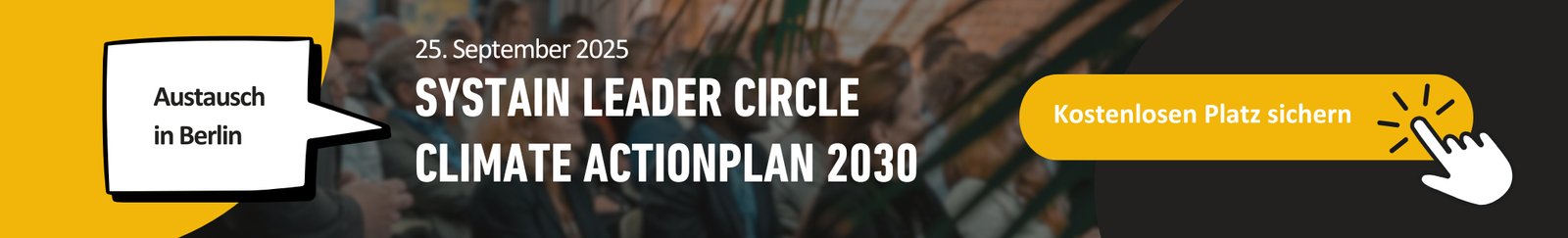 Leader Circle Systain: Nachhaltigkeitsveranstaltung in Berlin Banner